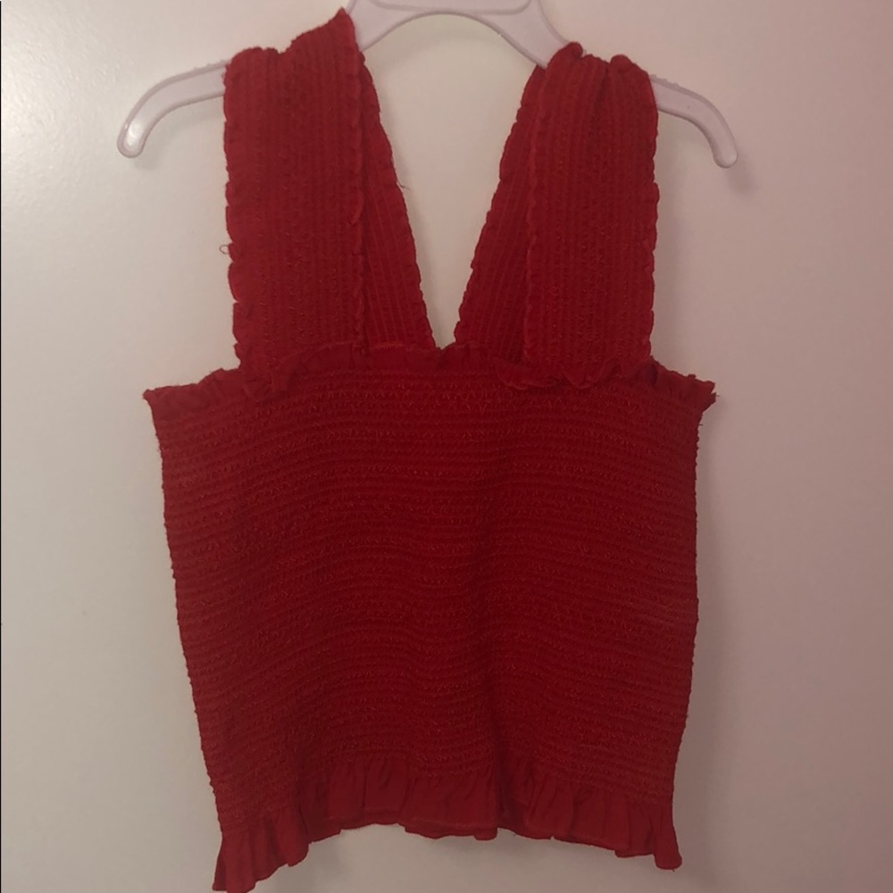 Red crop top